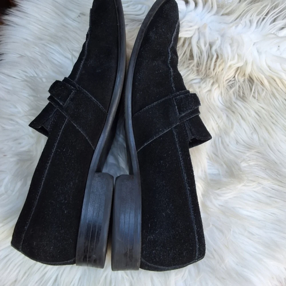 Stacy Adams‎ Black suede stylized loafers 11.5